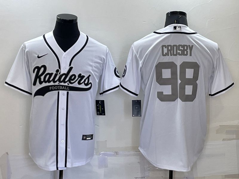 Men Oakland Raiders #98 Crosby White 2022 Nike Co branded NFL Jersey